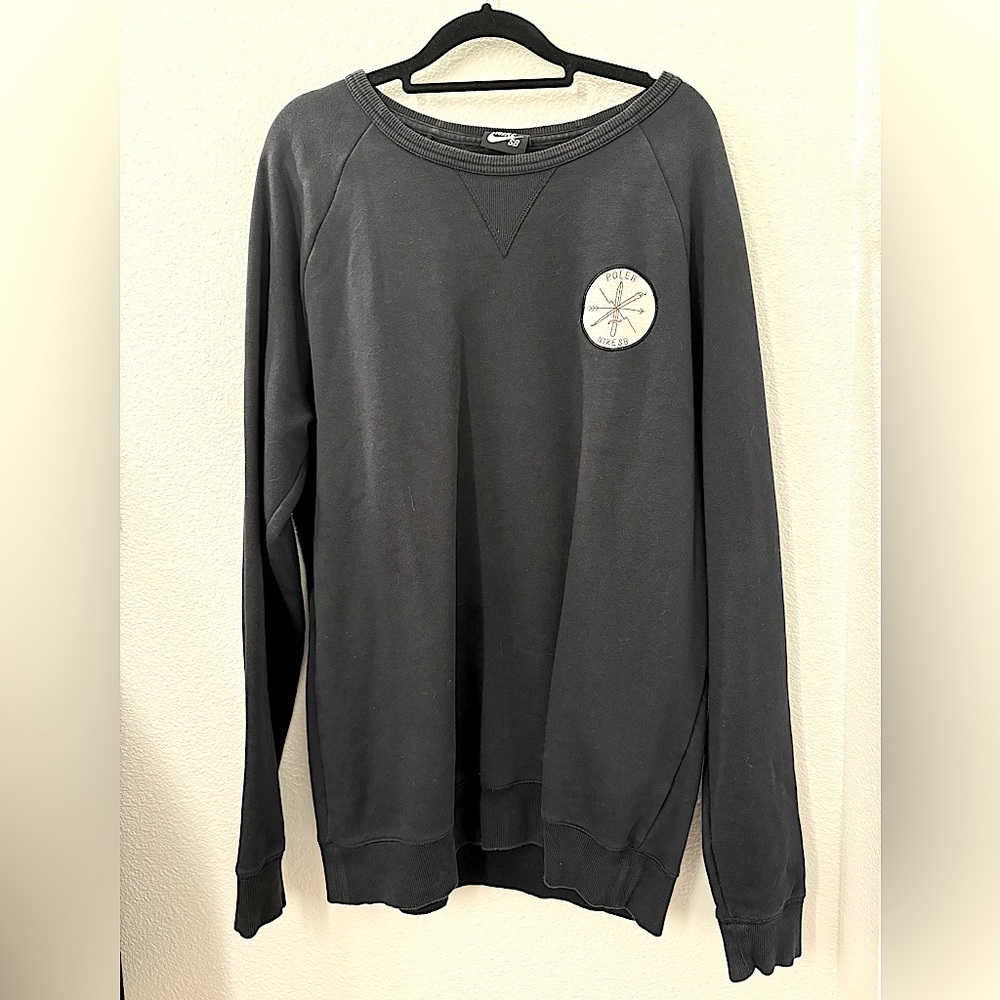 the Poler x Nike SB (2014) - crewneck sweater, distressed black (XL)